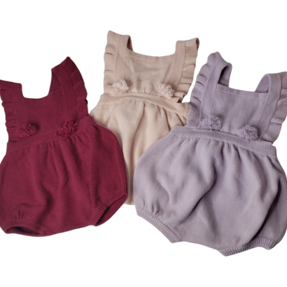 Cashmere 4 Ply Ruffle Romper Adjustable Straps Luxury Cottagecore Bloomers 18-24 - Picture 6 of 15